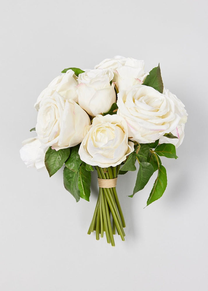 
                      
                        Afloral Faux - Ever Rose Bouquet in Cream White - 12" - lily & onyx
                      
                    