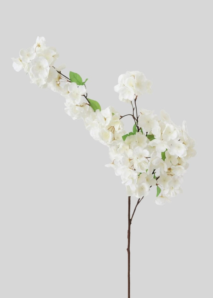 Afloral Faux Flowers Cherry Blossom Stem in Cream White - 44" - lily & onyx