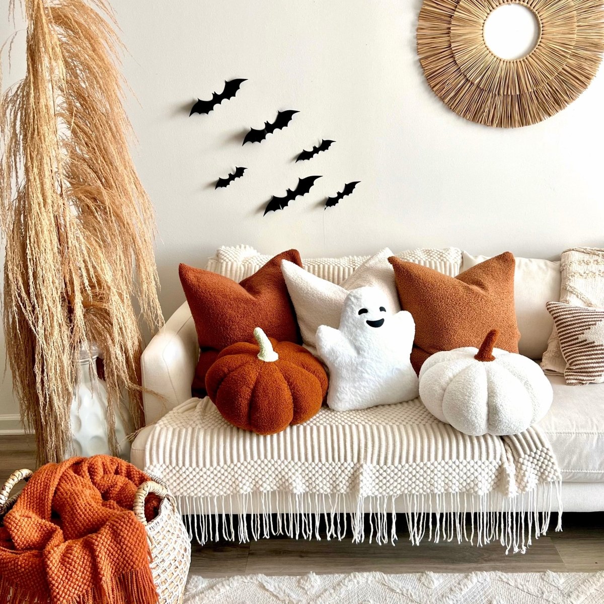 Busa Designs Faux Fur Ghost Pillow - lily & onyx