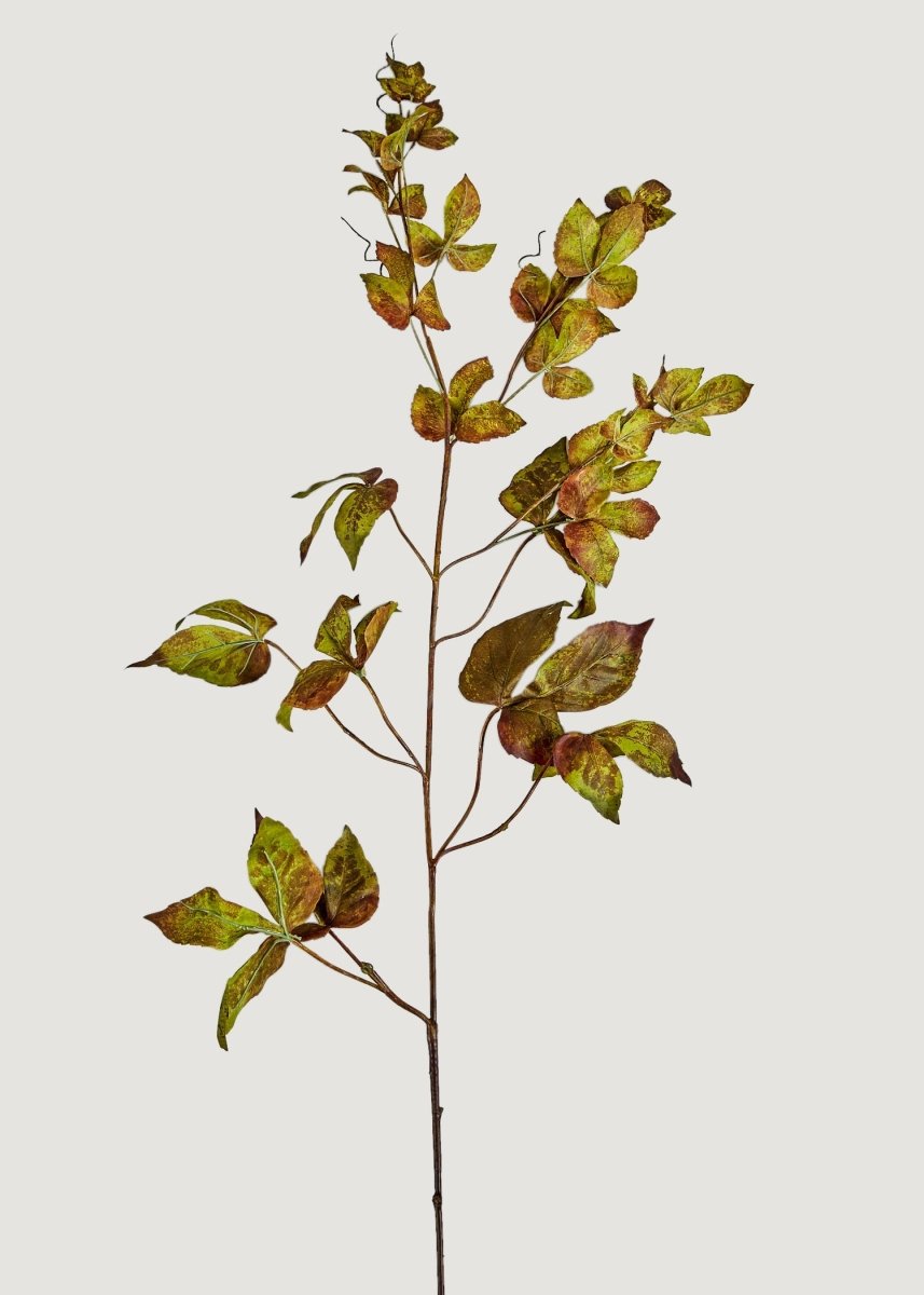 Afloral Faux Grape Ivy Garland Stem in Green Eggplant - 48" - lily & onyx