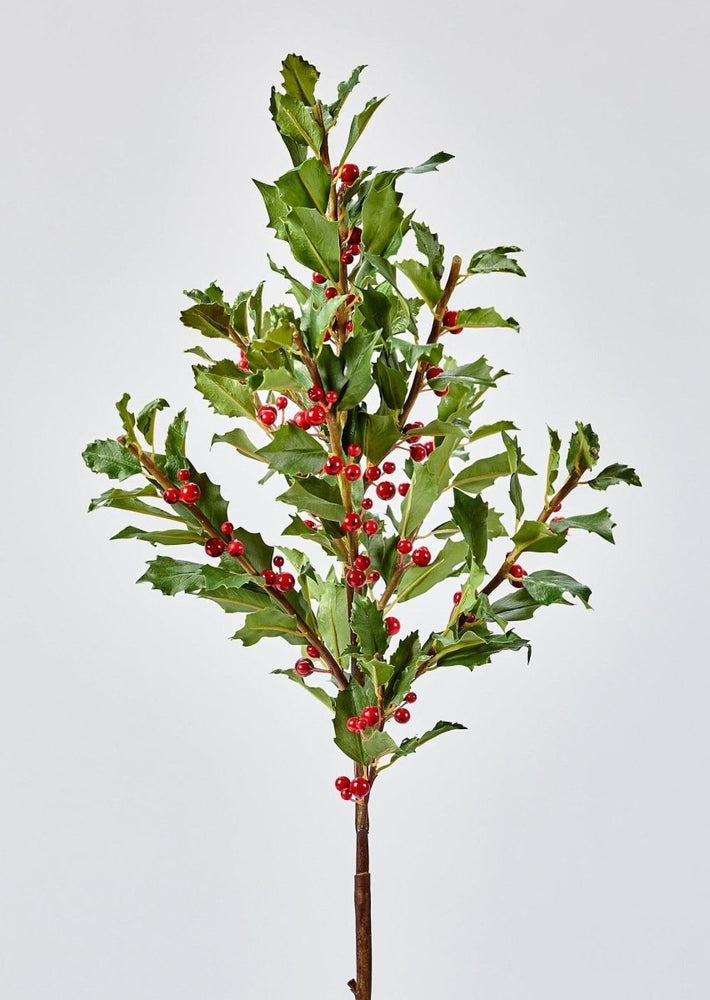 Afloral Faux Holly Branch - 36" - lily & onyx