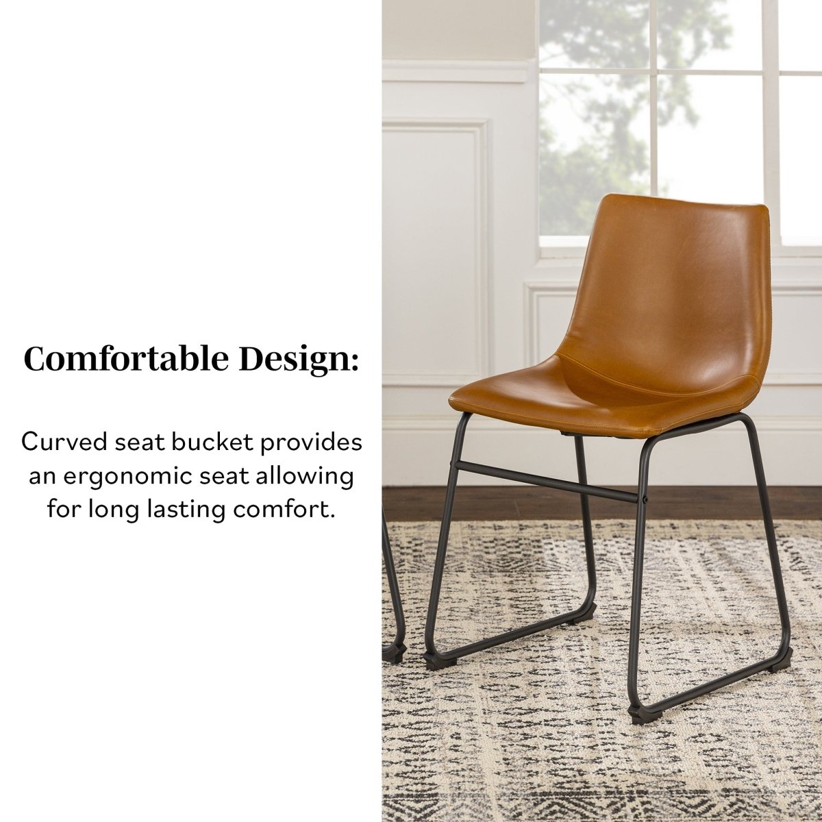Walker Edison Faux Leather Dining Chairs - lily & onyx