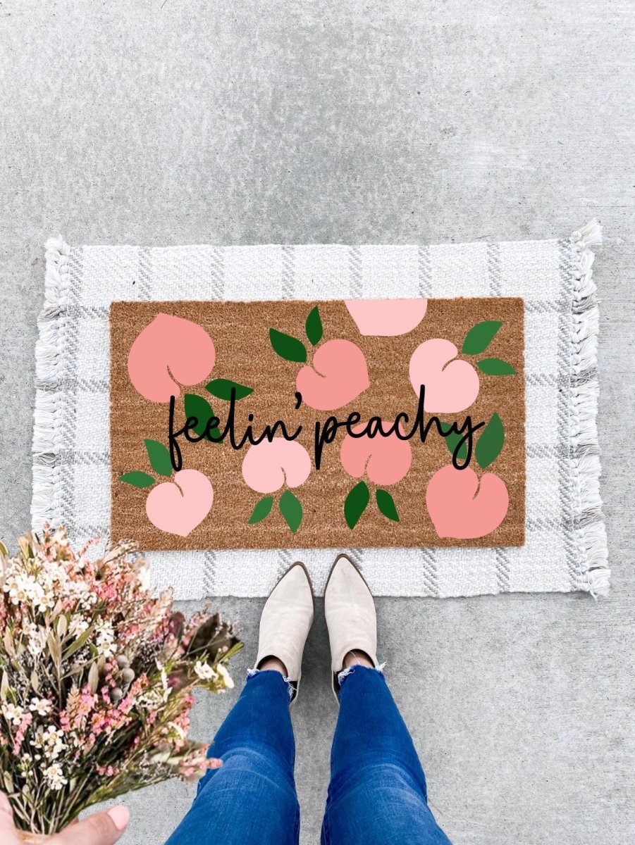 The Doormat Co. Feelin' Peachy Doormat - lily & onyx