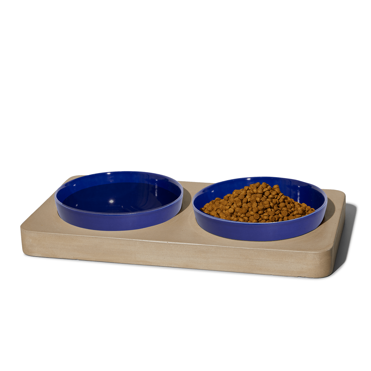 Felt+Fat Large Pet Feeder Bowl Set in Azul