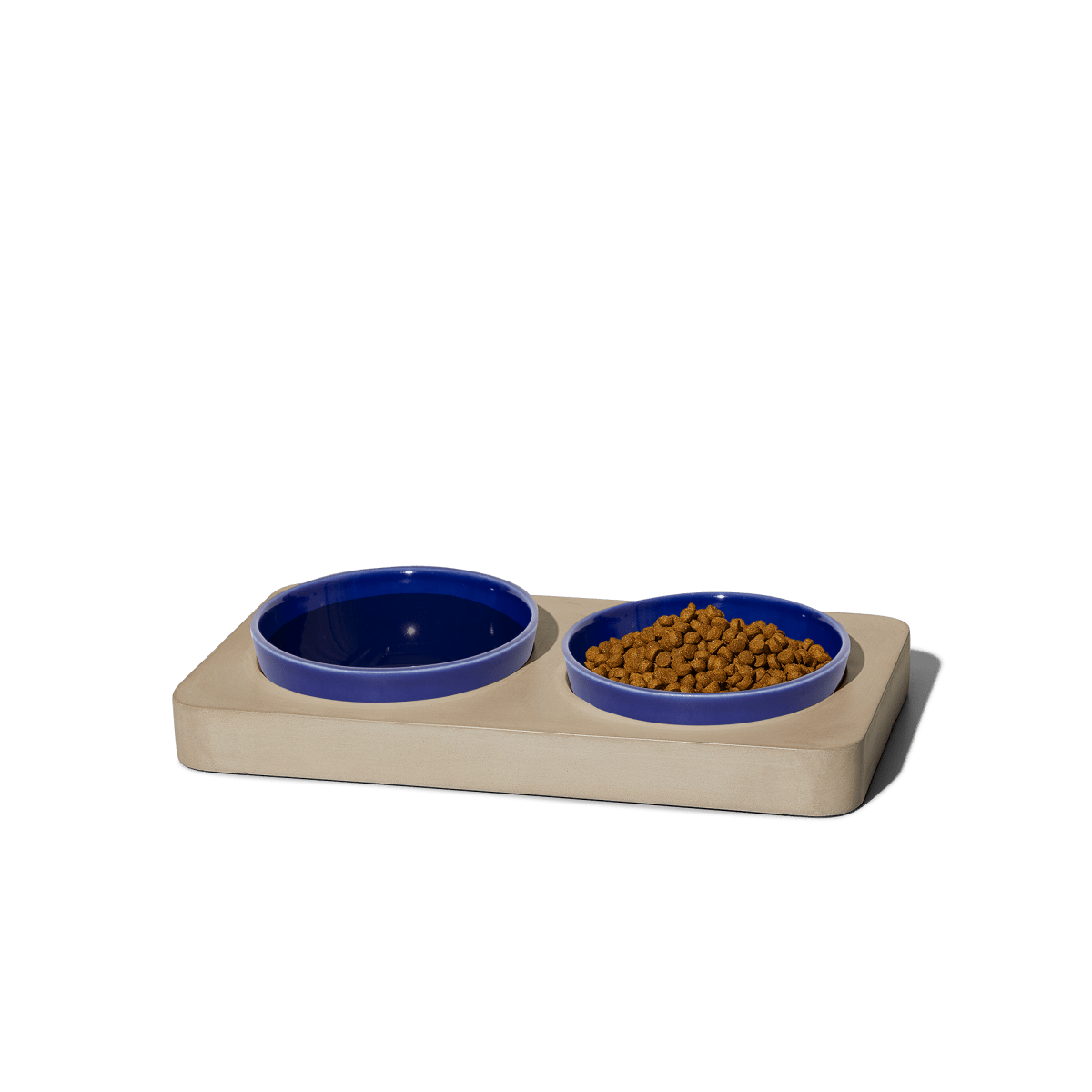 Felt+Fat Small Pet Feeder Bowl Set in Azul