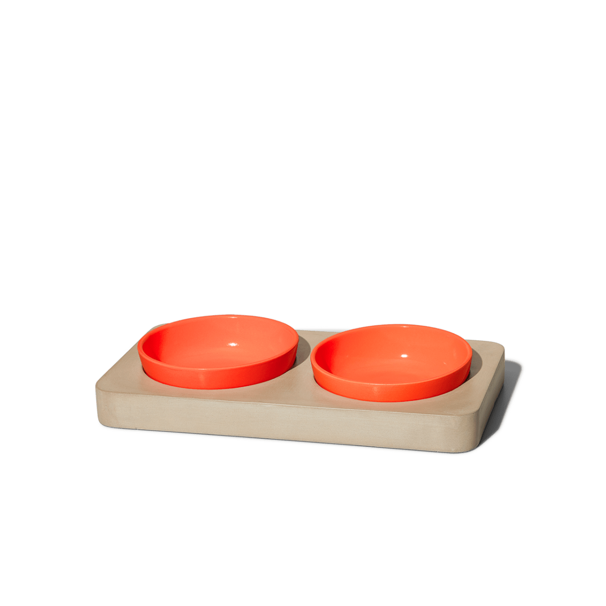Felt+Fat Small Pet Feeder Bowl Set in Persimmon