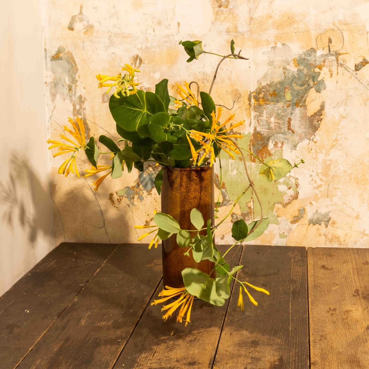 Felt+Fat Tall Ceramic Vase in Tenmoku