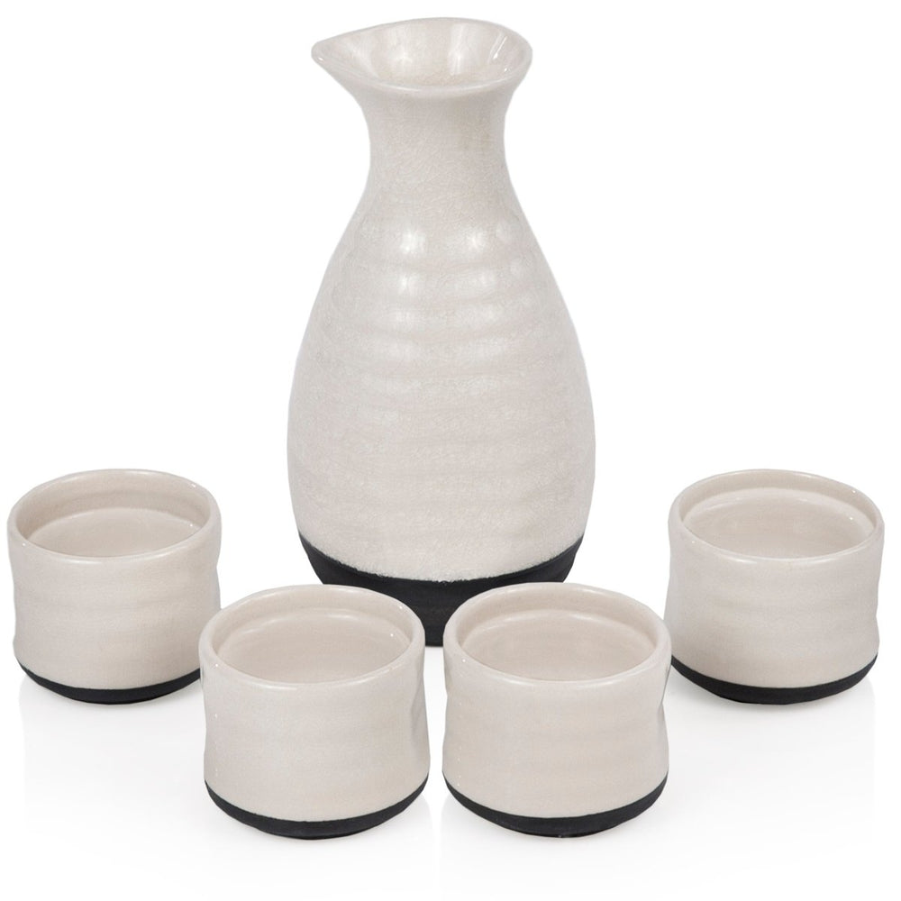 True Fervor 5 - Piece Hand Painted Ceramic Sake Set - lily & onyx