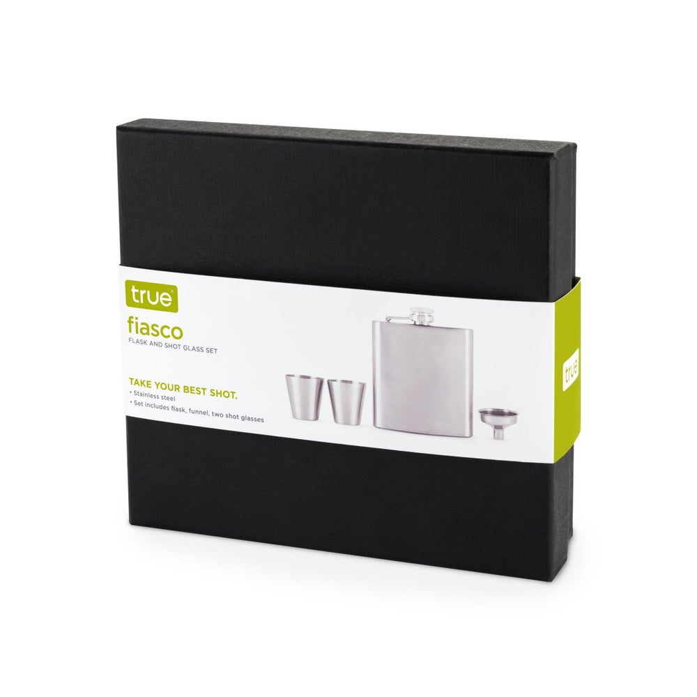 
                      
                        True Fiasco Stainless Steel Flask & Shot Glass Set
                      
                    