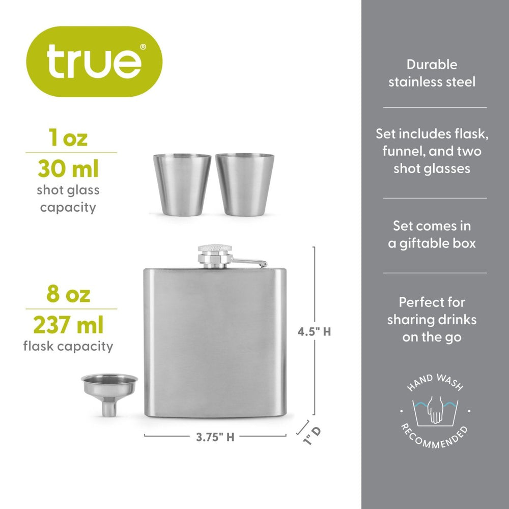 
                      
                        True Fiasco Stainless Steel Flask & Shot Glass Set
                      
                    