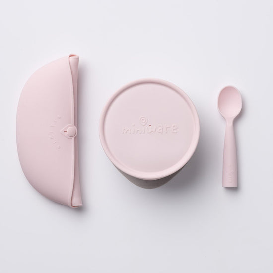 Miniware First Bites Deluxe Self - Feeding Set - Cotton Candy - lily & onyx