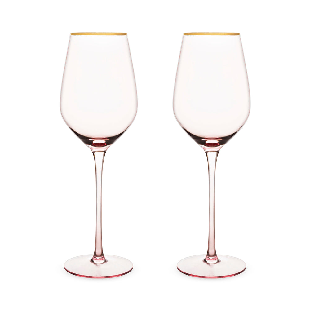 Rose Crystal White Wine Glass, Set of 2