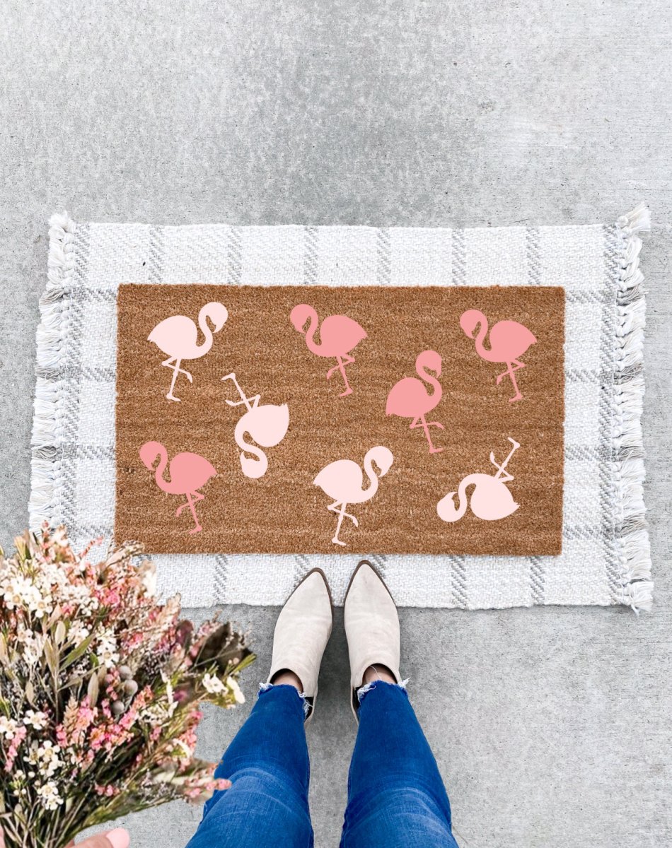 The Doormat Co. Flamingo Pattern Doormat - lily & onyx