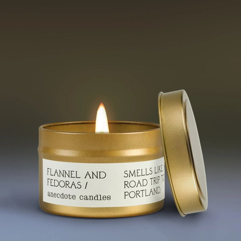Anecdote Candles Flannel & Fedoras Candle - lily & onyx