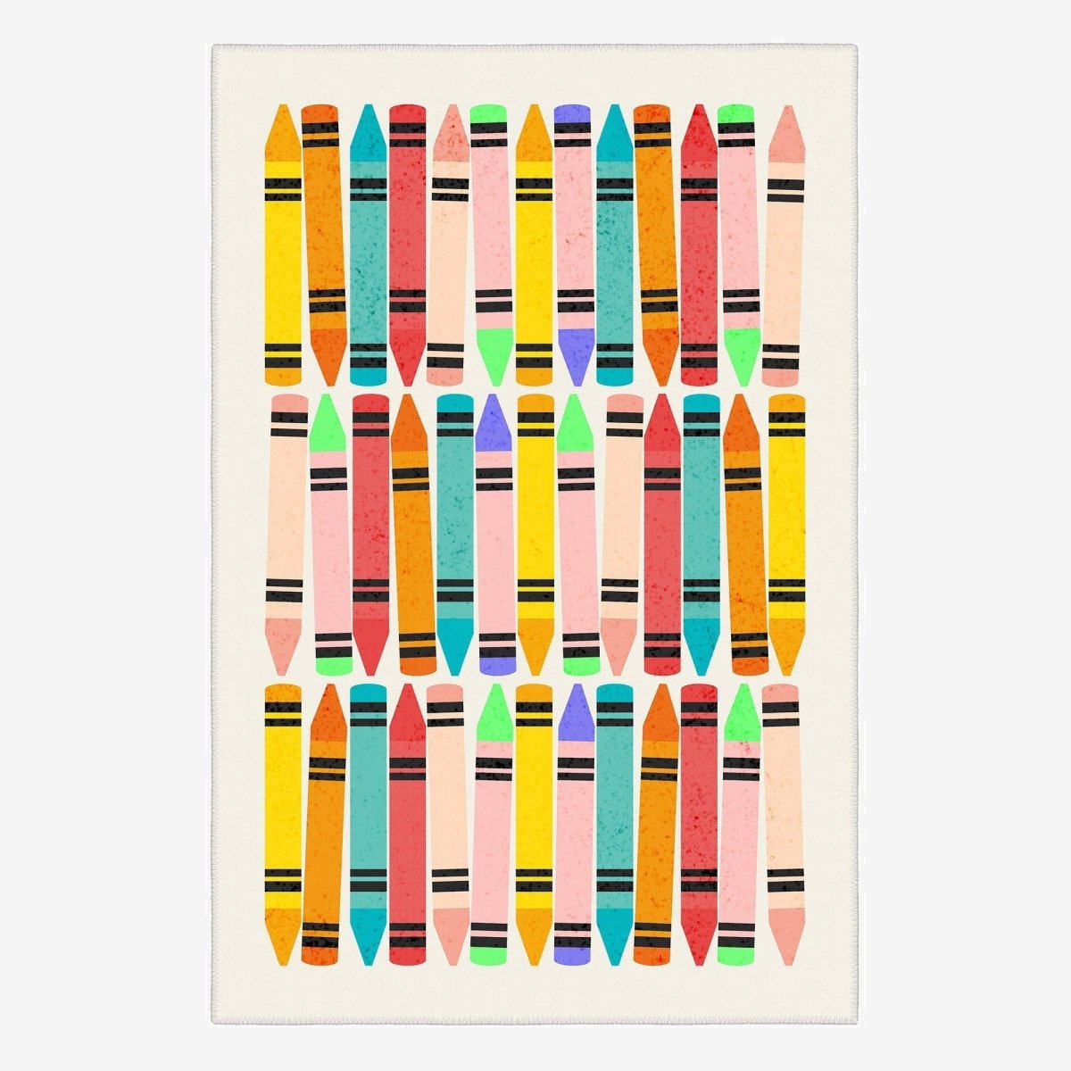 FLASHRUG Adler Washable Crayon Area Rug