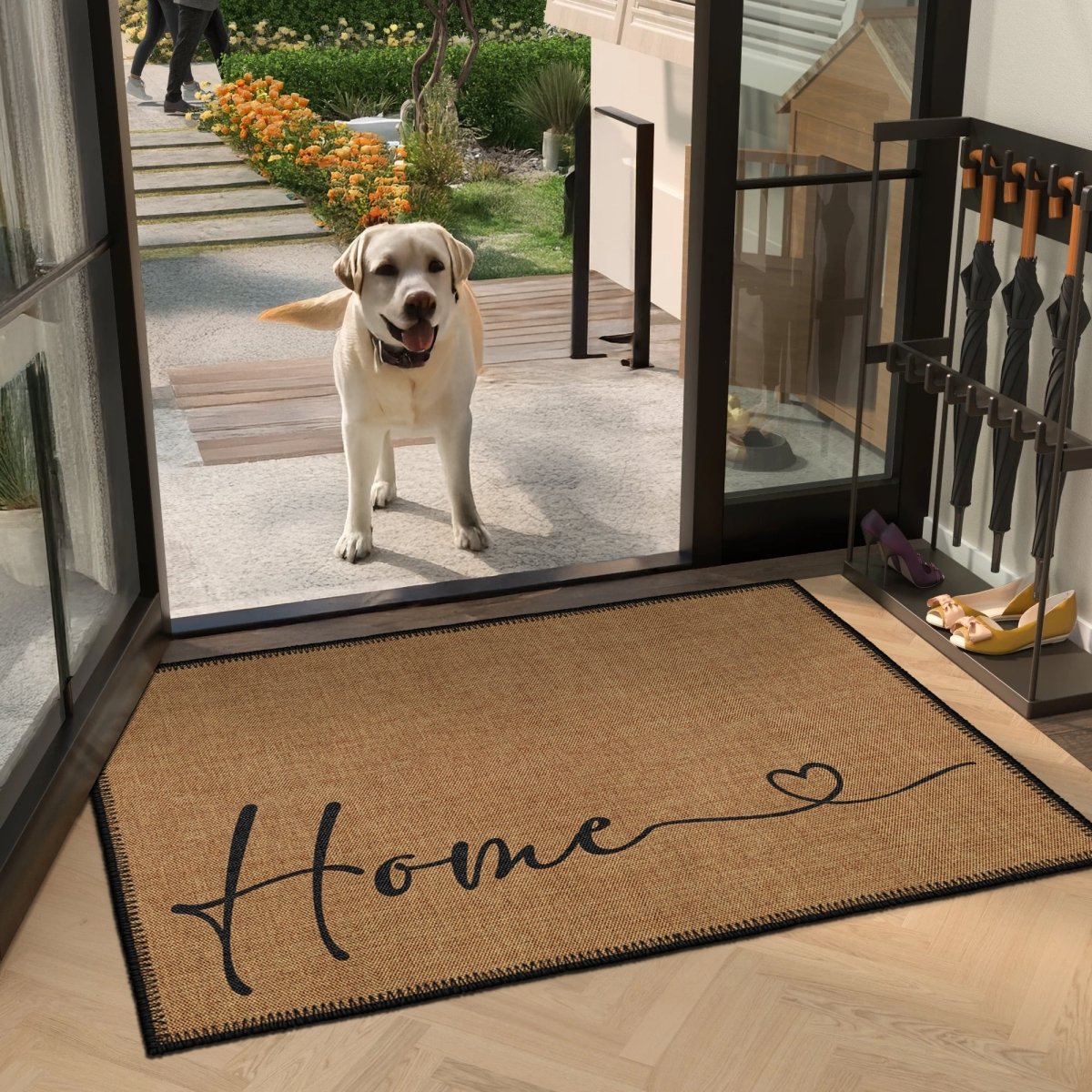 FLASHRUG Chélia Washable Home Heart Doormat