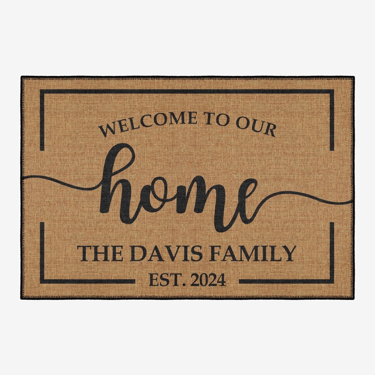 FLASHRUG Customizable Washable Welcome to Our Home Doormat