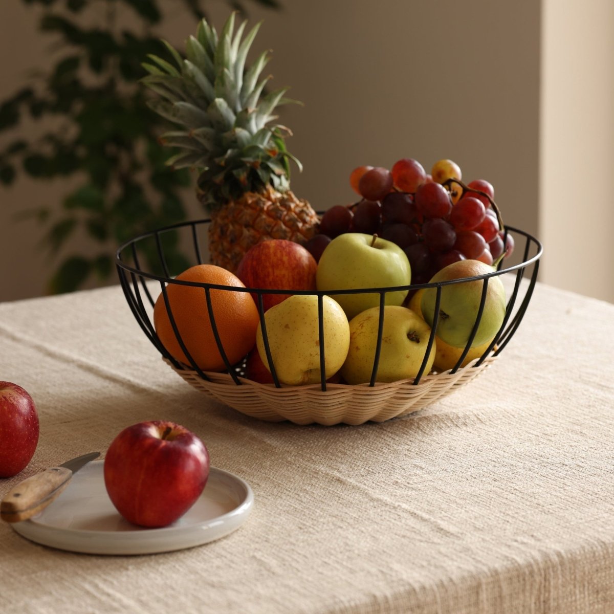 Fleck Cabo Rattan Fruit Basket | Natural Woven Serveware