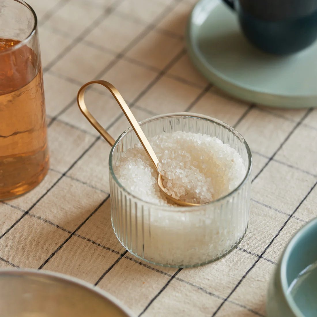 Fleck Loop Brass Serving Spoon | Artisan Condiment Spoon