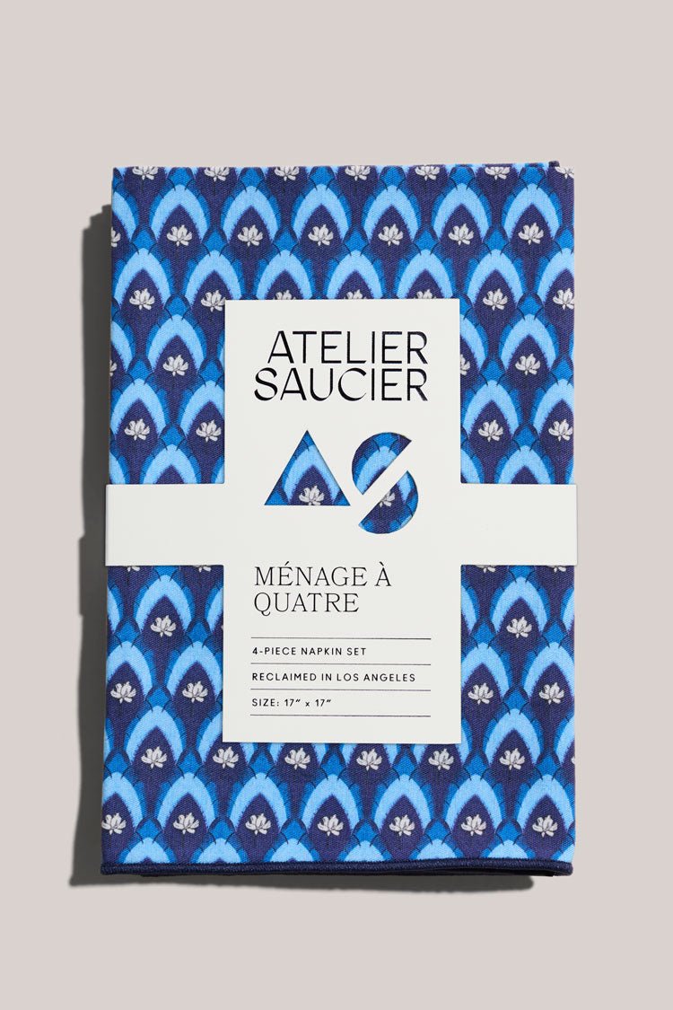 ATELIER SAUCIER Fleur de Bleu Napkins | Set of 4 - lily & onyx