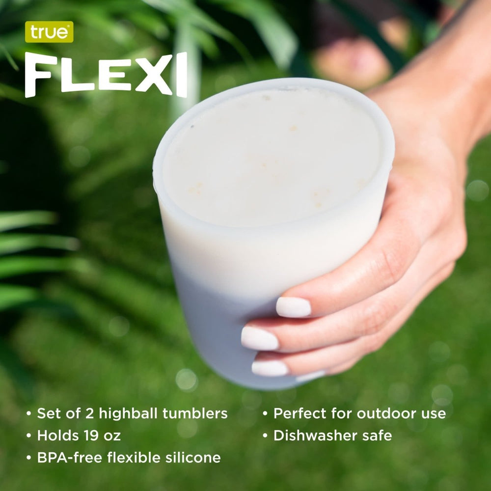 
                      
                        TRUE Flexi 19 oz Silicone Highball Tumblers in White, Set of 2 - lily & onyx
                      
                    