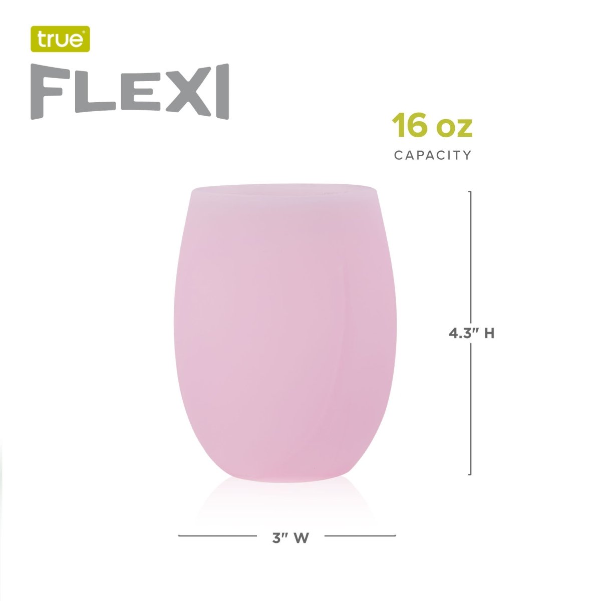 True Flexi Aerating Silicone Wine Cups in Assorted Colors, Set of 4