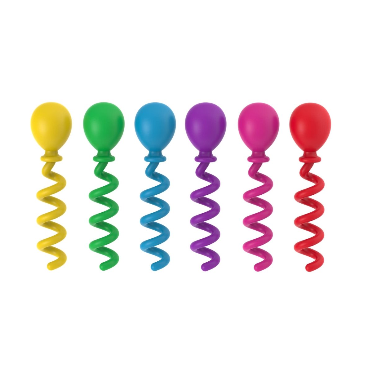 True Float Away Stem Silicone Wine Charms in Assorted Colors, Set of 6 - lily & onyx