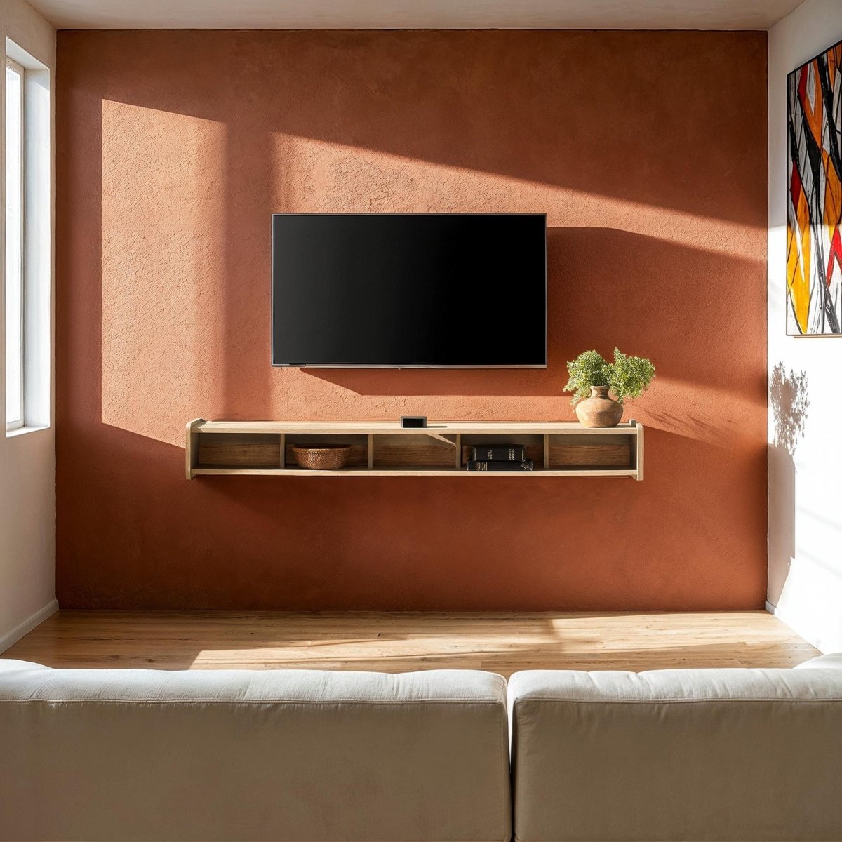 Walker Edison Floating Minimalist TV Stand - lily & onyx