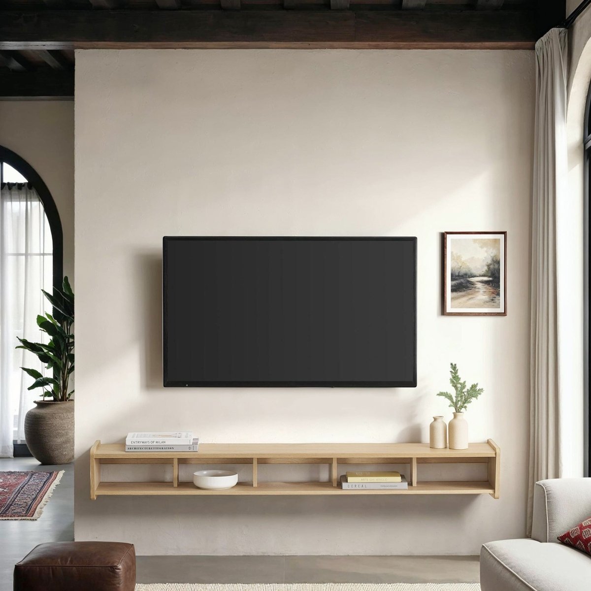 Walker Edison Floating Minimalist TV Stand - lily & onyx