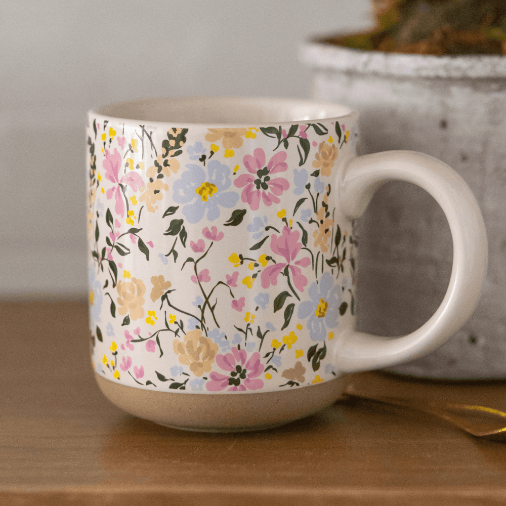 Sweet Water Decor Floral 14oz. Stoneware Coffee Mug - lily & onyx