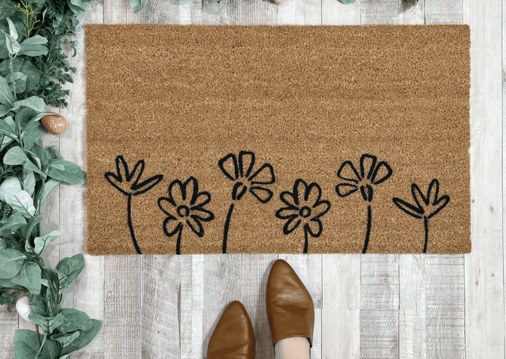 
                      
                        Nickel Designs Custom Doormats Floral Doormat, Black Flowers - lily & onyx
                      
                    