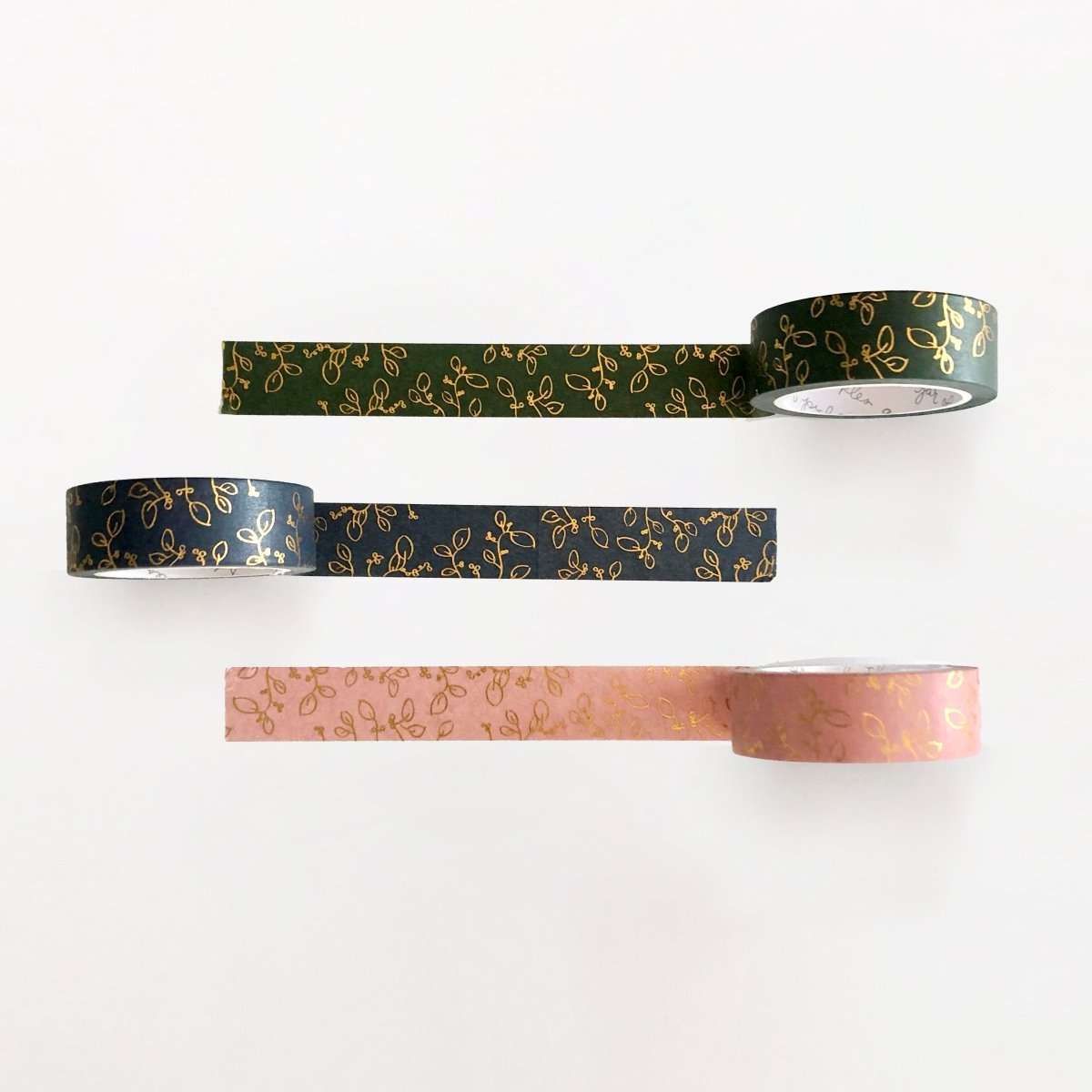A Jar of Pickles Floral Gold Foil Washi Tape, Set of 3 - lily & onyx
