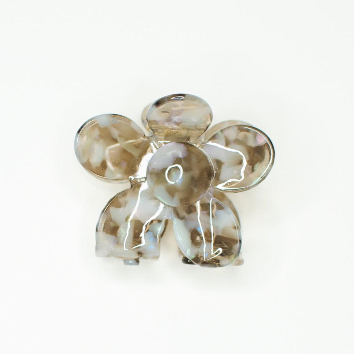 Denim & Daisy Flower Hair Claw Clip | Grey - lily & onyx