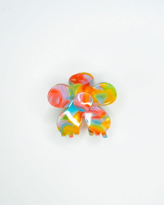 Denim & Daisy Flower Hair Claw Clip | Rainbow Sherbet - lily & onyx