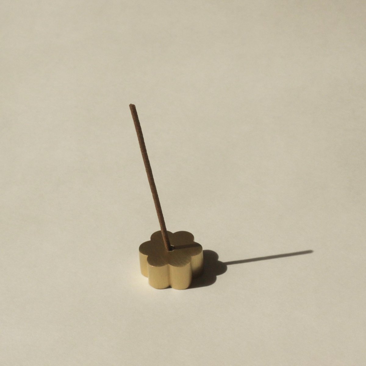 CEDAR AND MYRRH Flower - Shaped Brass Incense Holder - lily & onyx