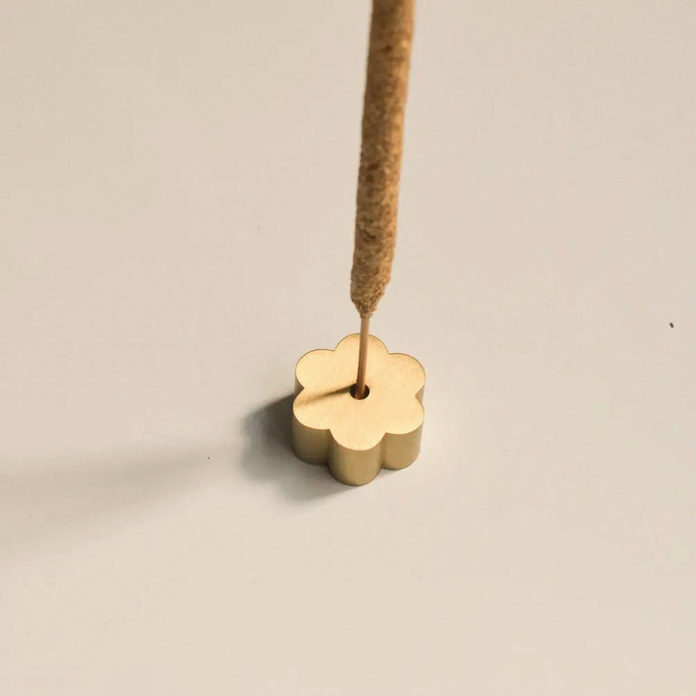 
                      
                        CEDAR AND MYRRH Flower - Shaped Brass Incense Holder - lily & onyx
                      
                    