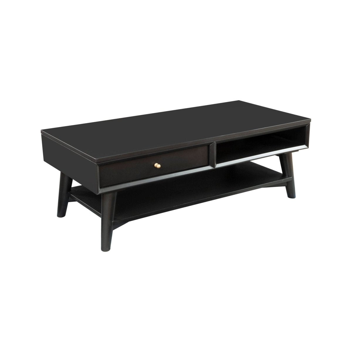 Alpine Furniture Flynn Coffee Table, Black - lily & onyx