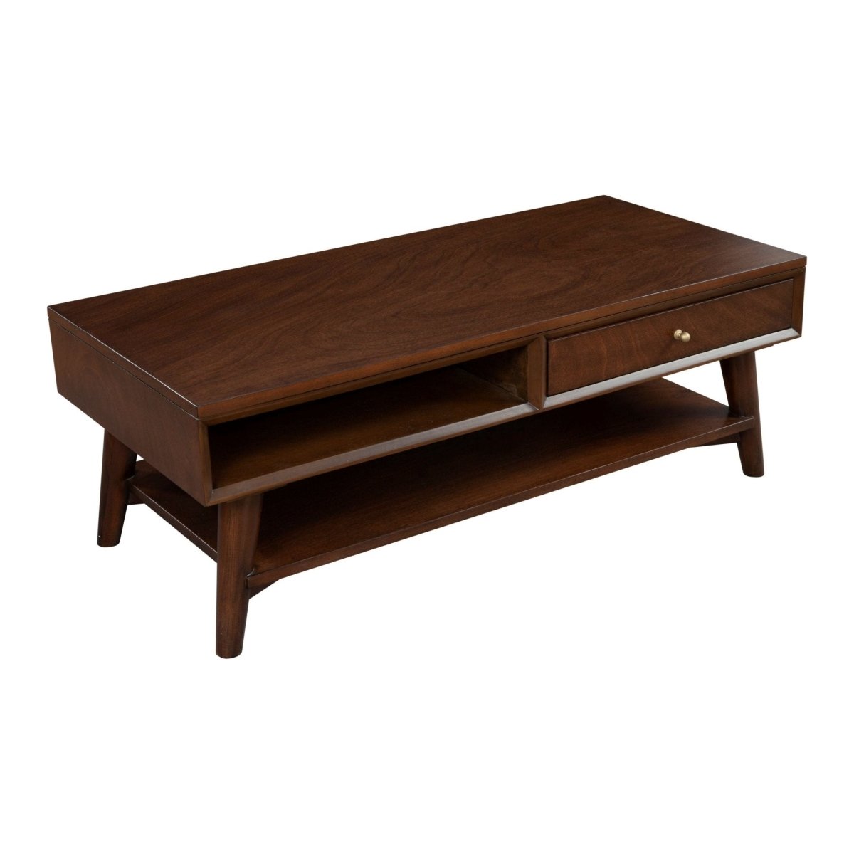 Alpine Furniture Flynn Coffee Table, Walnut - lily & onyx