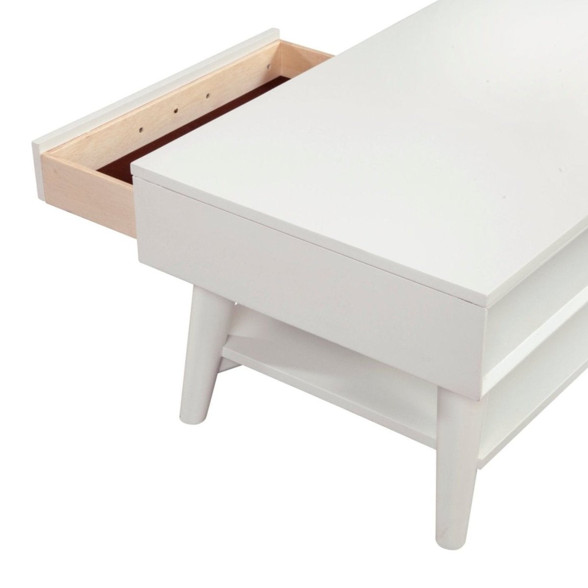 Alpine Furniture Flynn Coffee Table, White - lily & onyx