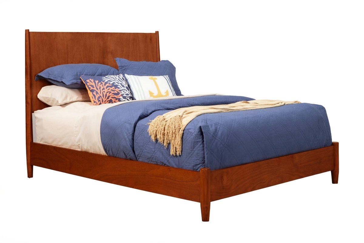 Alpine Furniture Flynn Panel Bed, Acorn - lily & onyx