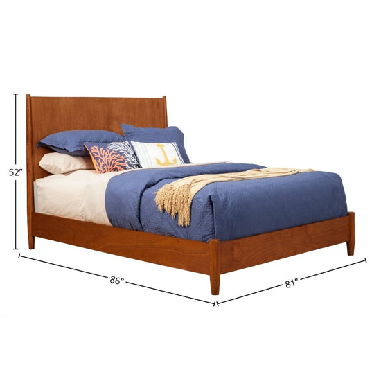 Alpine Furniture Flynn Panel Bed, Acorn - lily & onyx