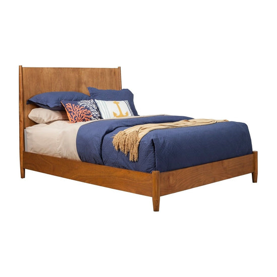 Alpine Furniture Flynn Panel Bed, Acorn - lily & onyx