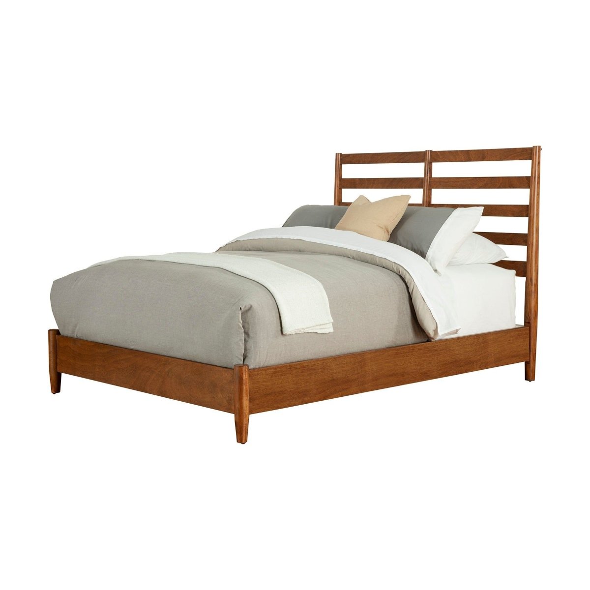 Alpine Furniture Flynn Retro Bed, Acorn - lily & onyx