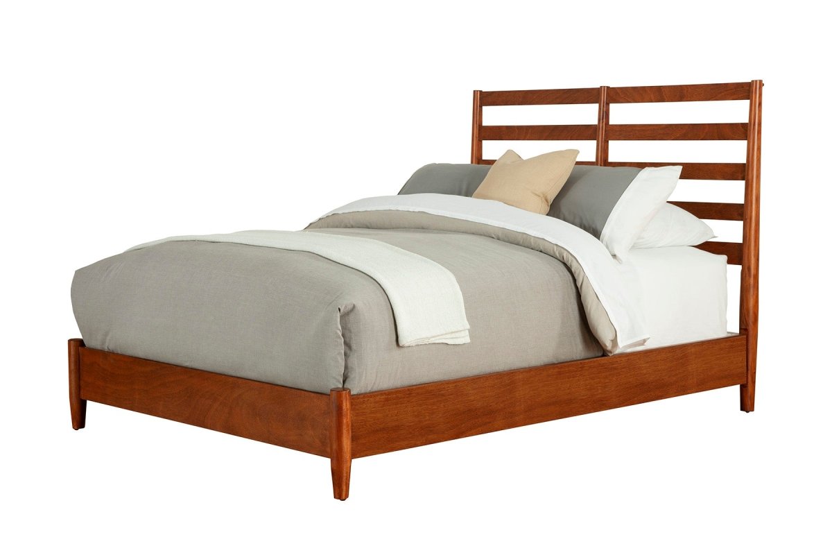 Alpine Furniture Flynn Retro Bed, Acorn - lily & onyx
