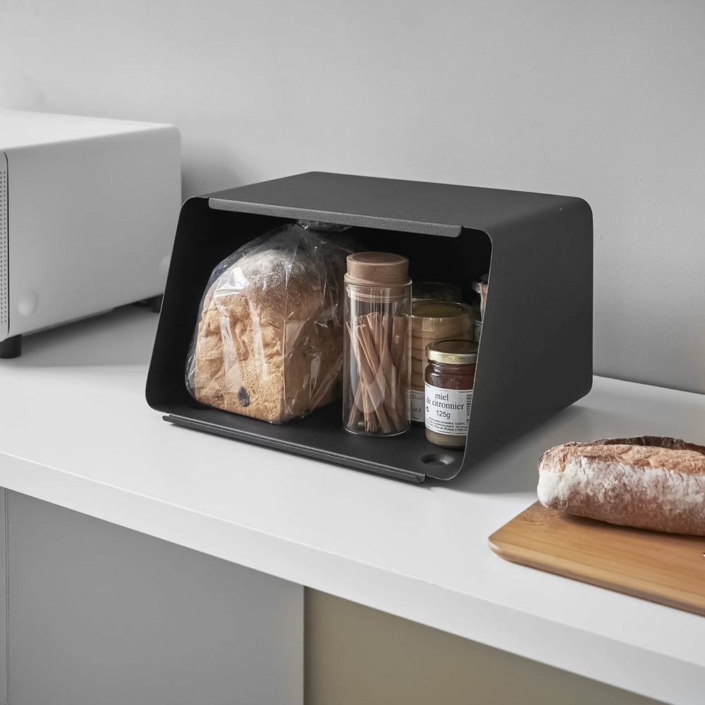 
                      
                        Steel Bread Box with Wood Cutting Board Lid
                      
                    