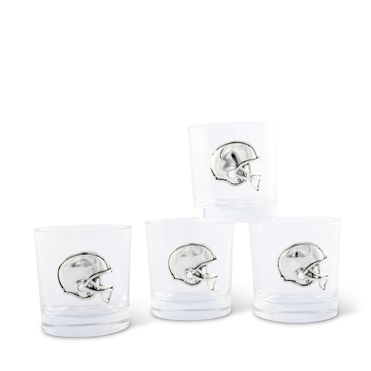 Arthur Court Designs Football Helmet Bar Glasses, Set of 4 - lily & onyx