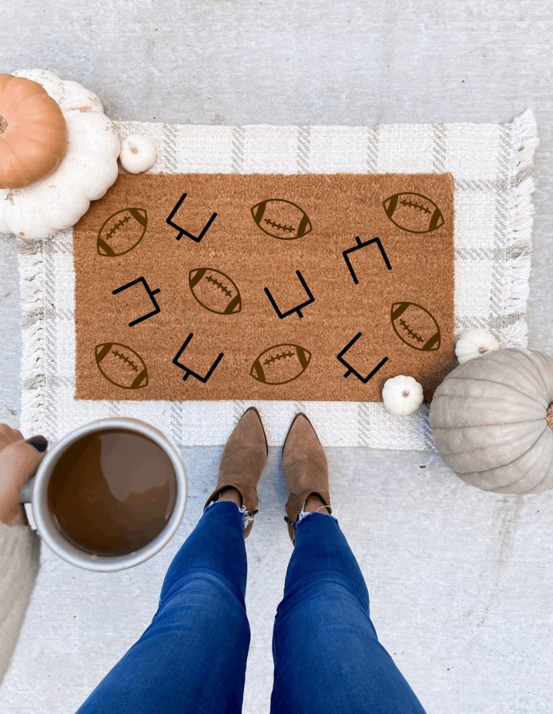 The Doormat Co. Football Pattern Doormat - lily & onyx