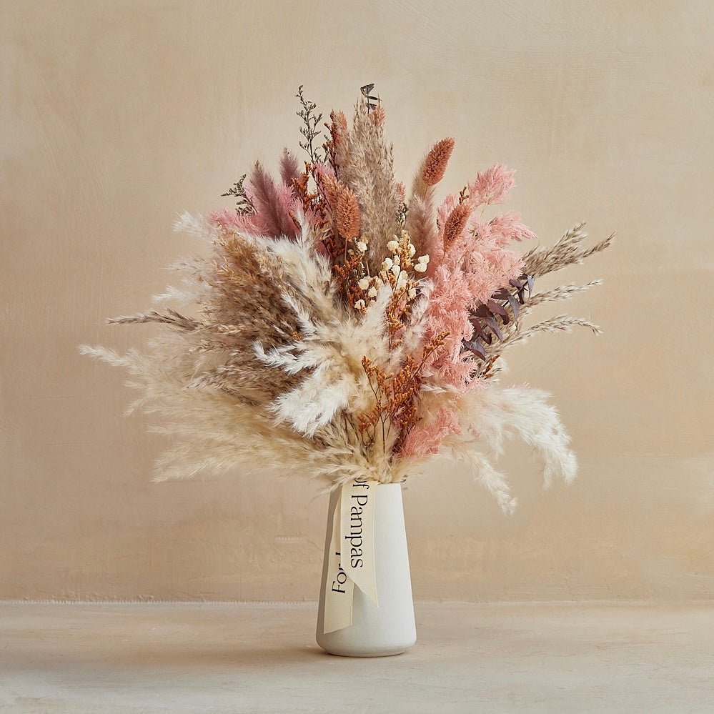 For Love Of Pampas Fleurs Rose Dried Floral Bouquet