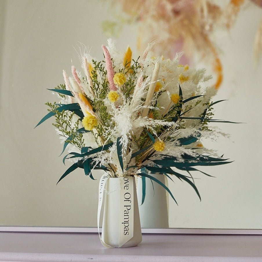 For Love Of Pampas Lemonade Dried Floral Bouquet