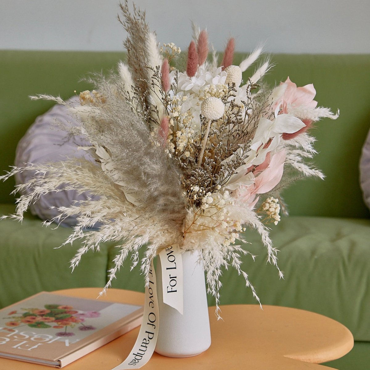 For Love Of Pampas Mica Dried Floral Bouquet